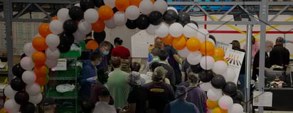 office manufacturing luncheon evans pizza party come together